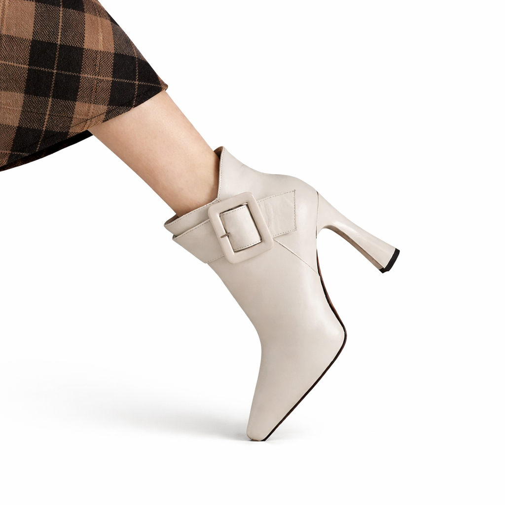 SORELLI™ Botines Elegantes con Tacón y Hebilla