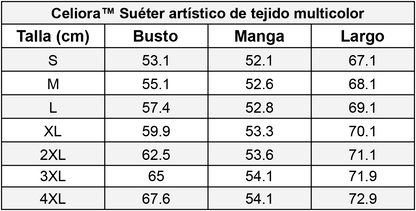 Celiora™ Suéter artístico de tejido multicolor