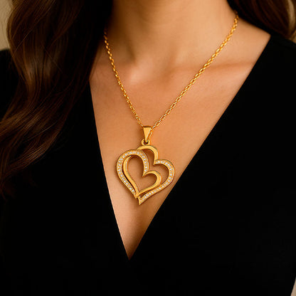 Eira™ Collar “Amor Eterno” en Acabado Dorado Elegante