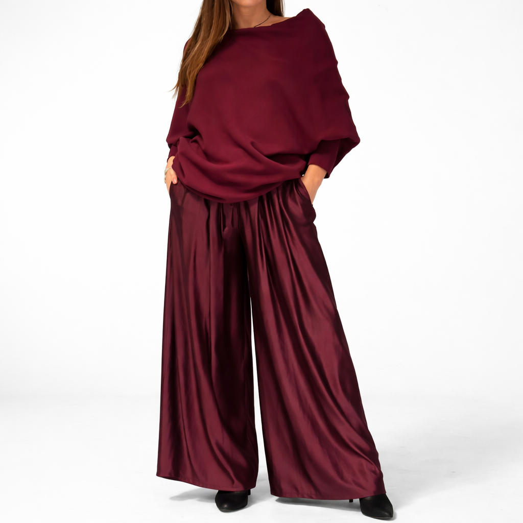 Cavélinea™ Conjunto femenino sofisticado con diseño de hombros descubiertos