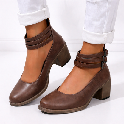 Vilorine™ Sandalias de tacón moderno con ajuste confortable