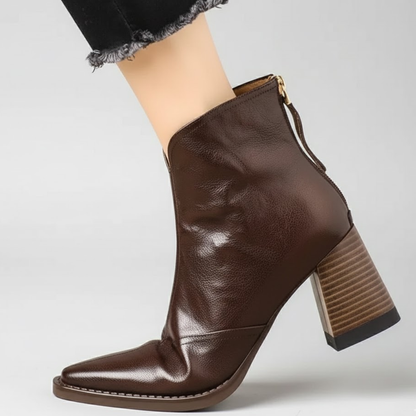 Cavelle™ Botines de lujo cómodos con tacón medio estilizado