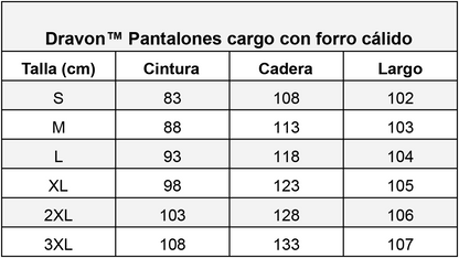 Dravon™ Pantalones cargo con forro cálido