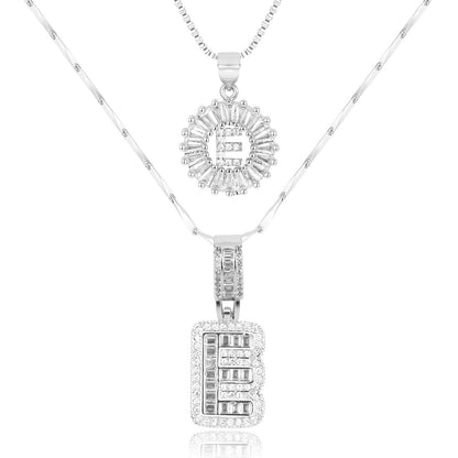 Primrose™ Collares Iniciales de Letra con Diamantes de 14k (2 piezas)