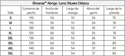Elmarae™ Abrigo Lana Silueta Clásica