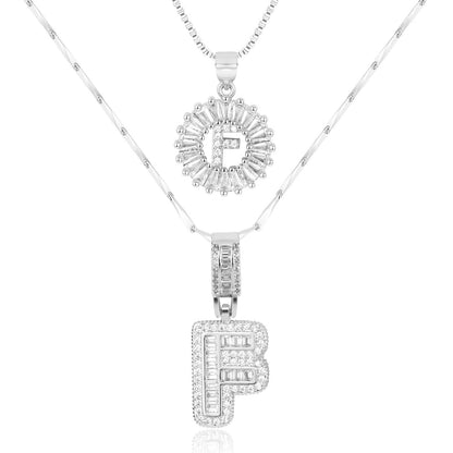 Primrose™ Collares Iniciales de Letra con Diamantes de 14k (2 piezas)