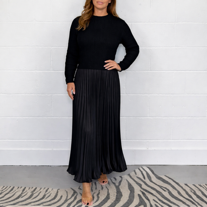 Galira™ Vestido Plisado Elegante para Mujer con Cuello Redondo