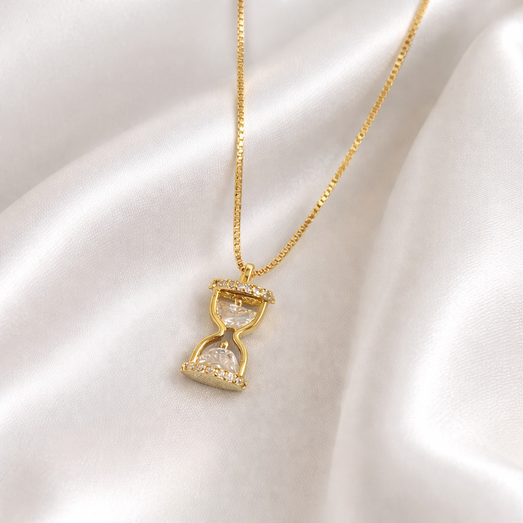 Gavielle™ Collar de Reloj de Arena de Oro de 14K