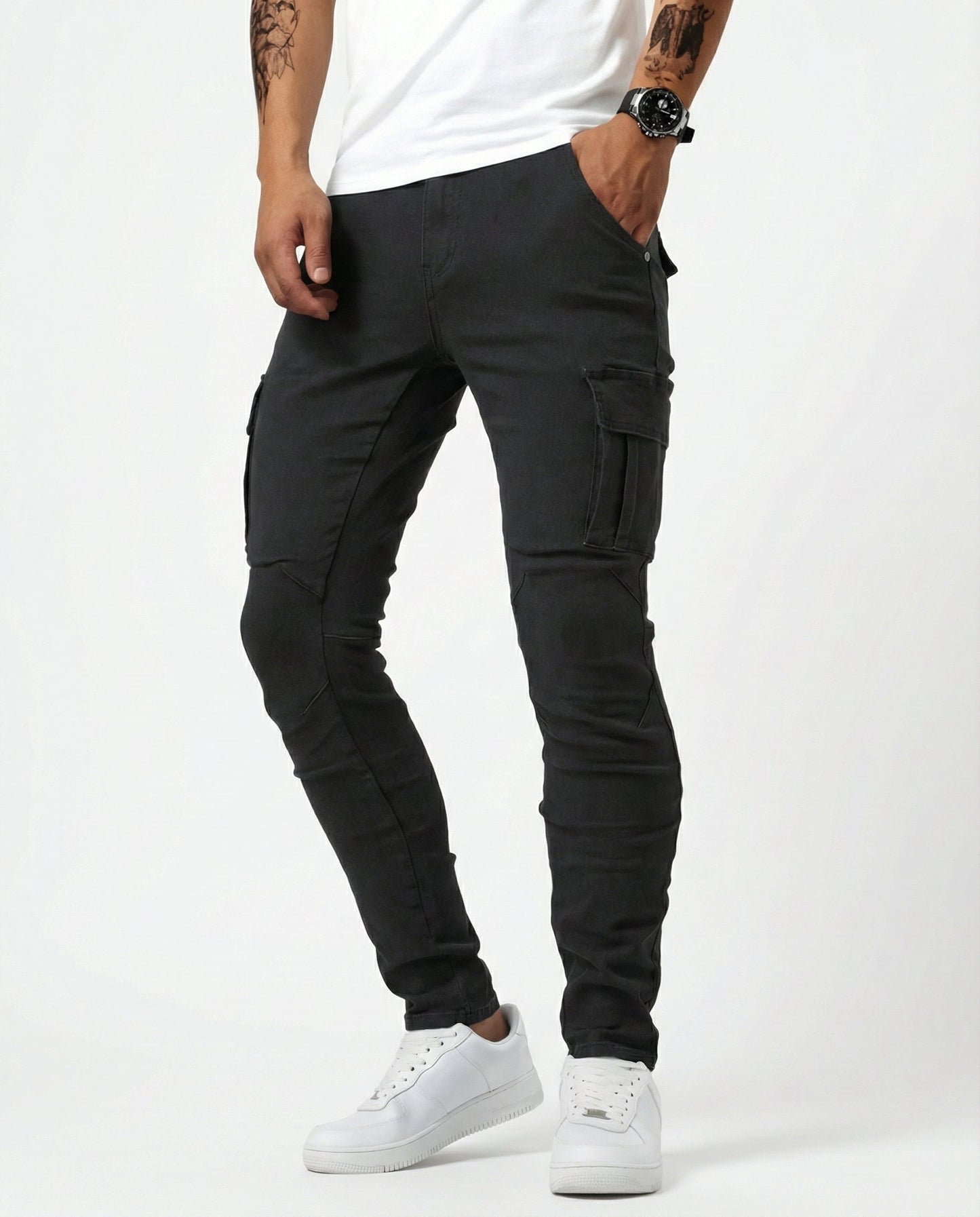 Calviero™ Pantalón Cargo Marino Ajuste Dinámico