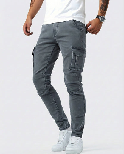 Calviero™ Pantalón Cargo Marino Ajuste Dinámico