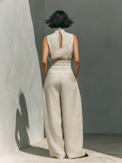 Jorevia™ CONJUNTO MINIMALISTA CON PANTALONES ANCHOS