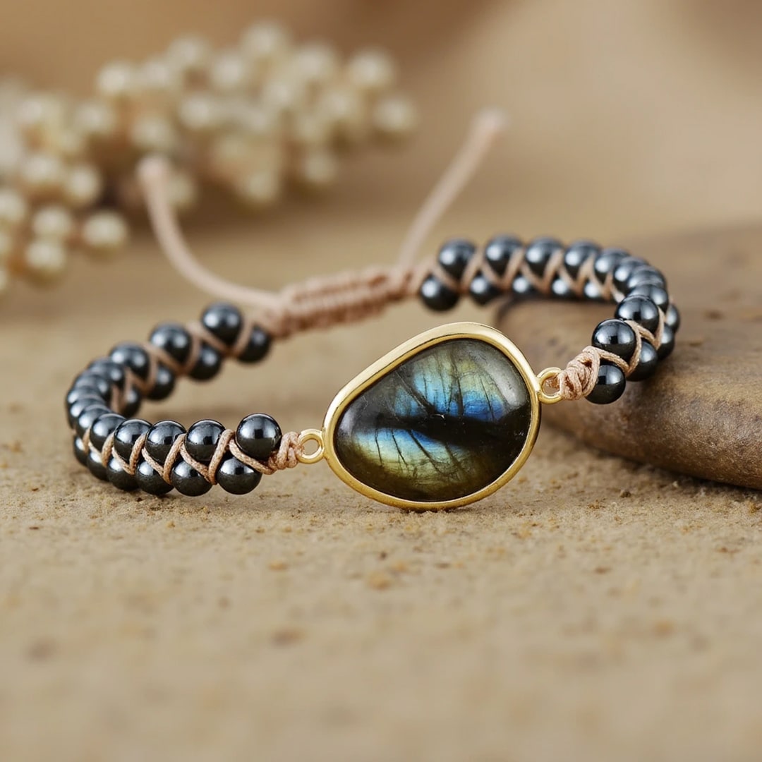 Dree™ Pulsera Ojo Celestial con Labradorita y Hematita Energética
