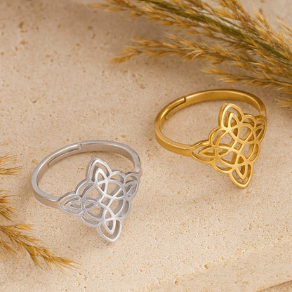 Mavrelle™ Anillo místico de nudo protector con diseño elegante