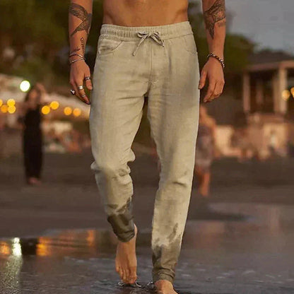 Sorevani™ Pantalón de Lino Playero Ligero y Transpirable