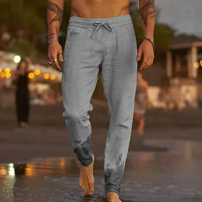 Sorevani™ Pantalón de Lino Playero Ligero y Transpirable