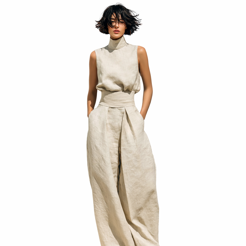 Jorevia™ CONJUNTO MINIMALISTA CON PANTALONES ANCHOS