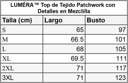 LUMÉRA™ Top de Tejido Patchwork con Detalles en Mezclilla