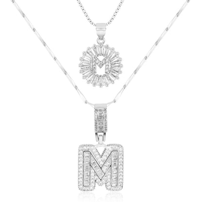 Primrose™ Collares Iniciales de Letra con Diamantes de 14k (2 piezas)