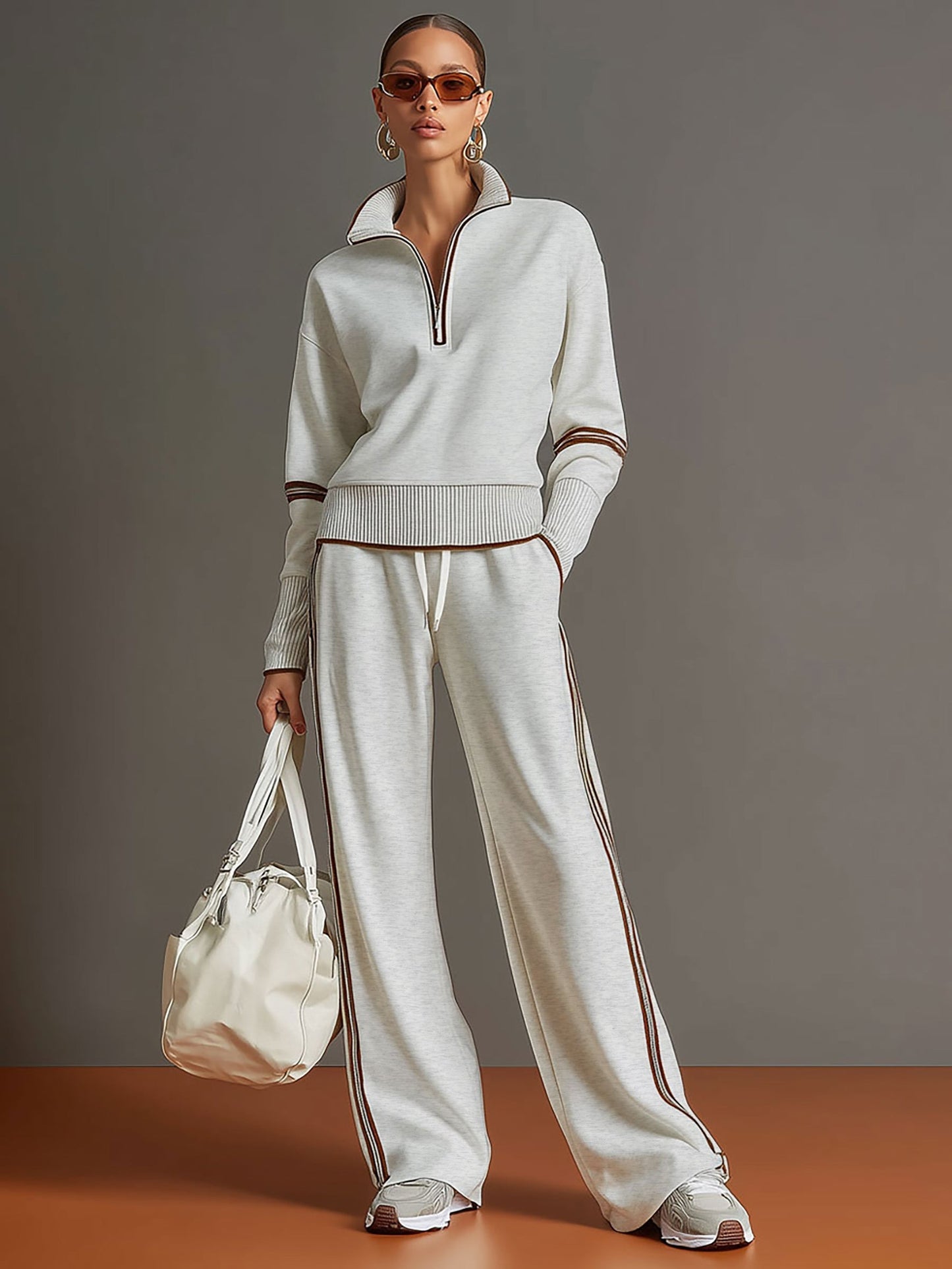 Ansley™ Conjunto de punto con pantalones anchos