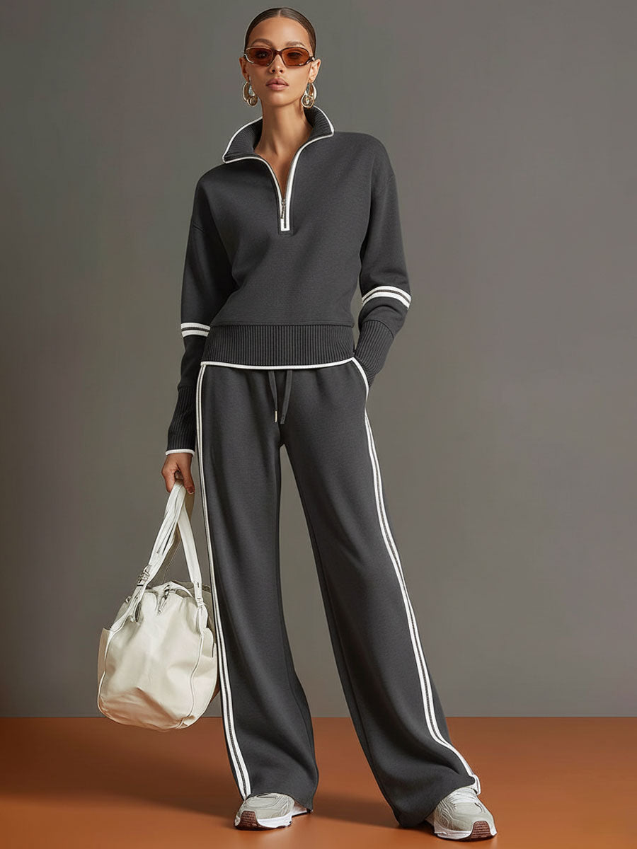Ansley™ Conjunto de punto con pantalones anchos