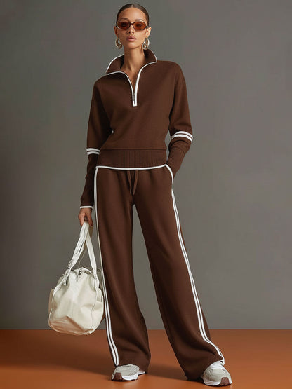 Ansley™ Conjunto de punto con pantalones anchos