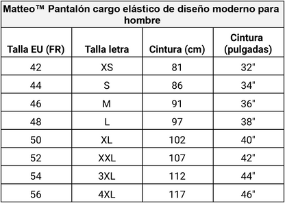 Matteo™ Pantalón cargo elástico de diseño moderno para hombre