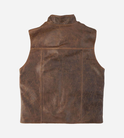 Arvion™ Chaleco de Piel de Cordero Estilo Moto para Hombre