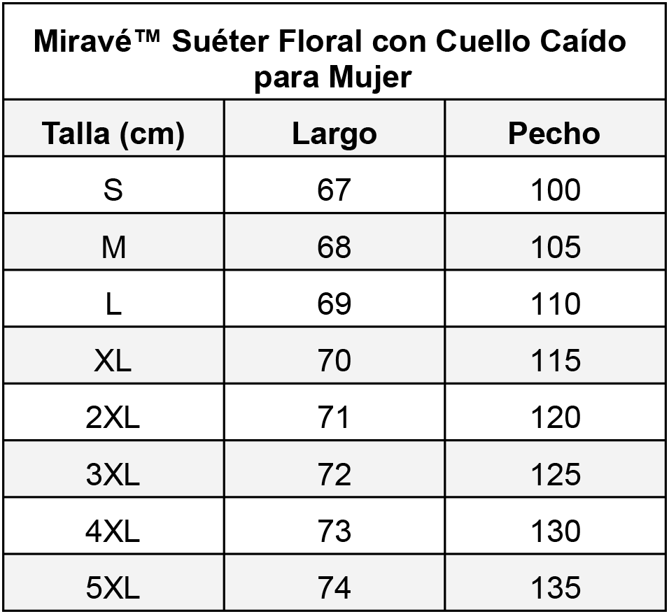 Miravé™ Suéter Floral con Cuello Caído para Mujer