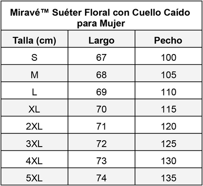 Miravé™ Suéter Floral con Cuello Caído para Mujer