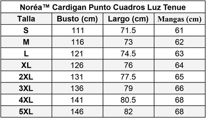 Noréa™ Cardigan Punto Cuadros Luz Tenue