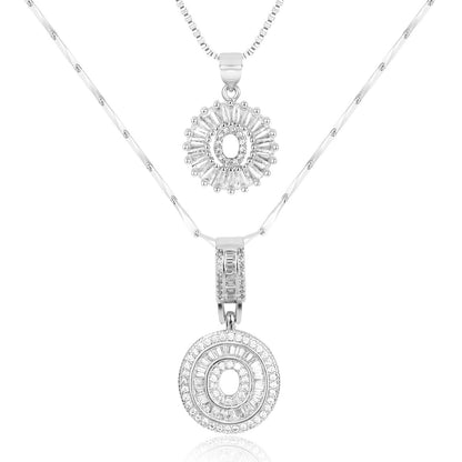 Primrose™ Collares Iniciales de Letra con Diamantes de 14k (2 piezas)