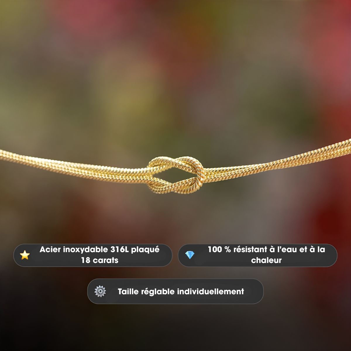 Coravanté™ Pulsera de nudo personalizada con toque elegante