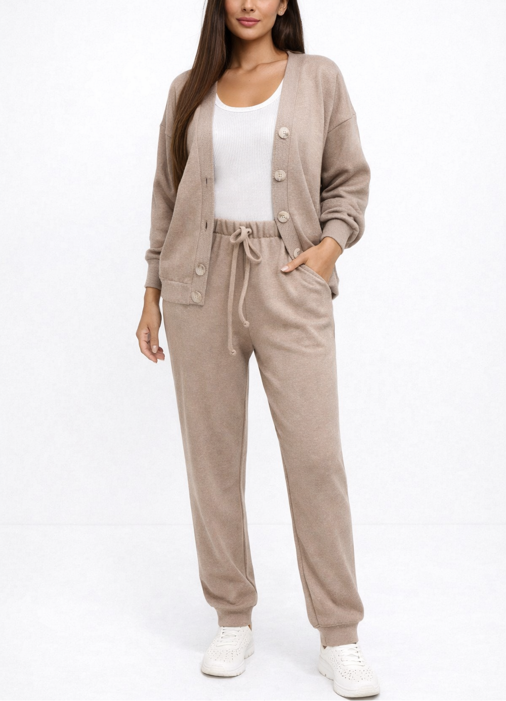 Oristine™ Conjunto de Punto con Cárdigan y Pantalón Giulia