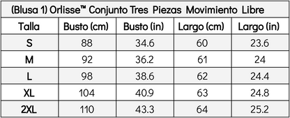 Orlisse™ Conjunto Tres Piezas Movimiento Libre