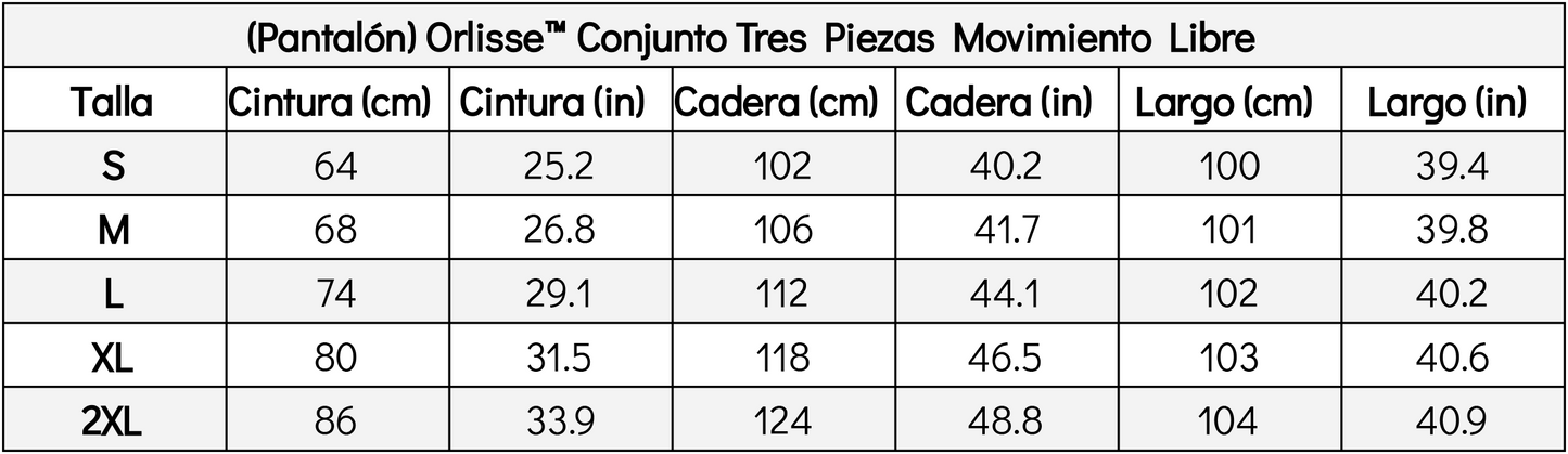 Orlisse™ Conjunto Tres Piezas Movimiento Libre