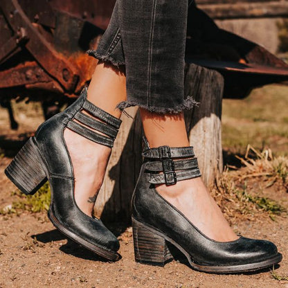 Vilorine™ Sandalias de tacón moderno con ajuste confortable