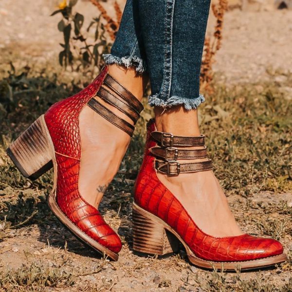 Vilorine™ Sandalias de tacón moderno con ajuste confortable