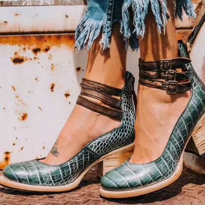 Vilorine™ Sandalias de tacón moderno con ajuste confortable