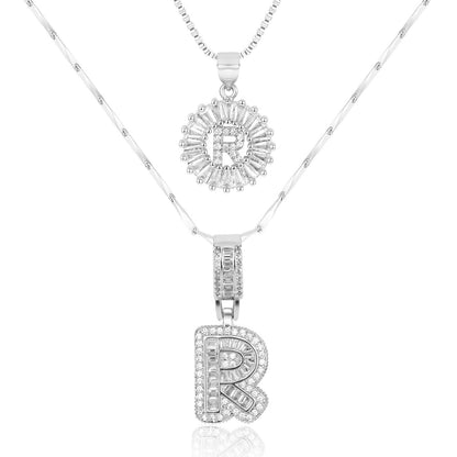 Primrose™ Collares Iniciales de Letra con Diamantes de 14k (2 piezas)
