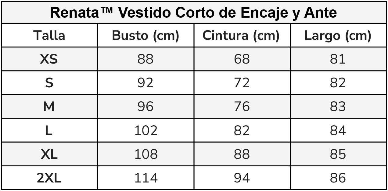 Renata™ Vestido Corto de Encaje y Ante