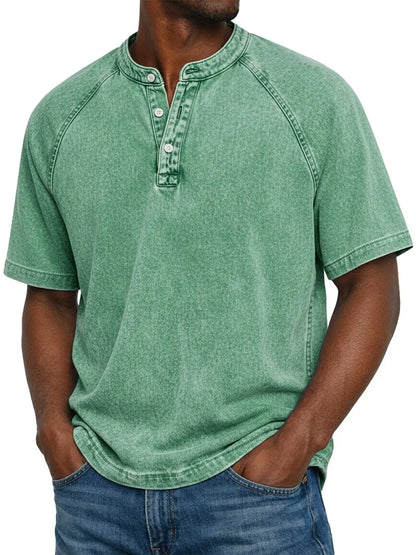 Zaviero™ Camisa Vintage para Hombres con Botones