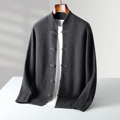 Torvian™ Cárdigan masculino de cashmere con diseño clásico