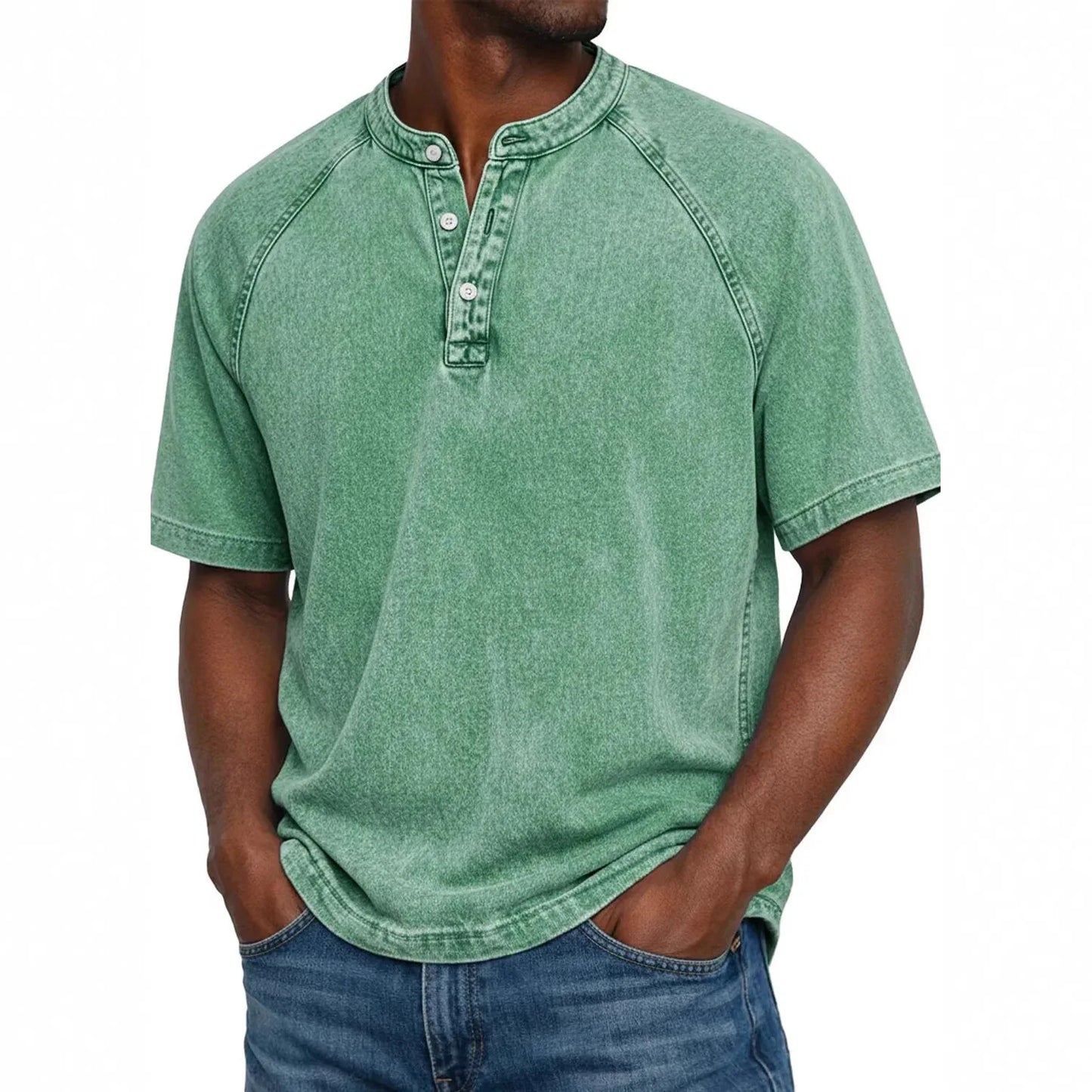 Zaviero™ Camisa Vintage para Hombres con Botones