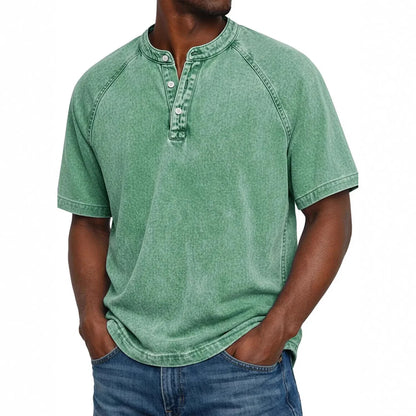 Zaviero™ Camisa Vintage para Hombres con Botones