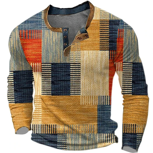 Corvani™ Camisa Colorida para Hombre con Manga Larga