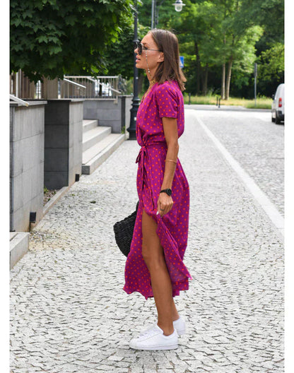 Delia™ Vestido Elegante con Escote en V y Corte Moldeador