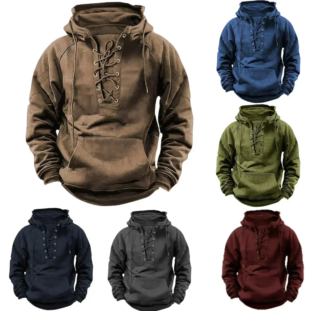 Kelvane™ Sudadera con Capucha Estilo Vikingo para Hombre