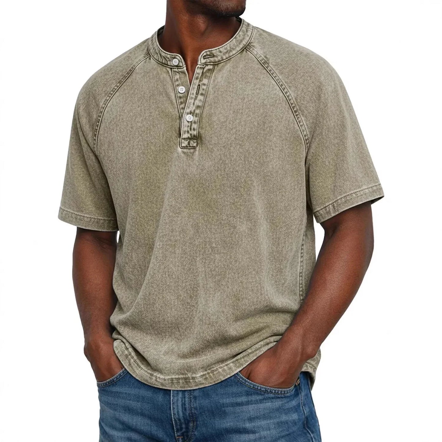 Zaviero™ Camisa Vintage para Hombres con Botones