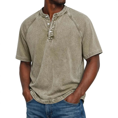 Zaviero™ Camisa Vintage para Hombres con Botones