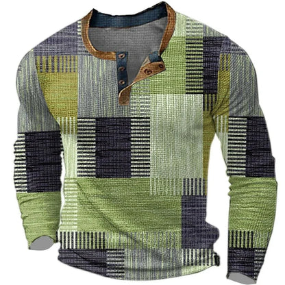 Corvani™ Camisa Colorida para Hombre con Manga Larga